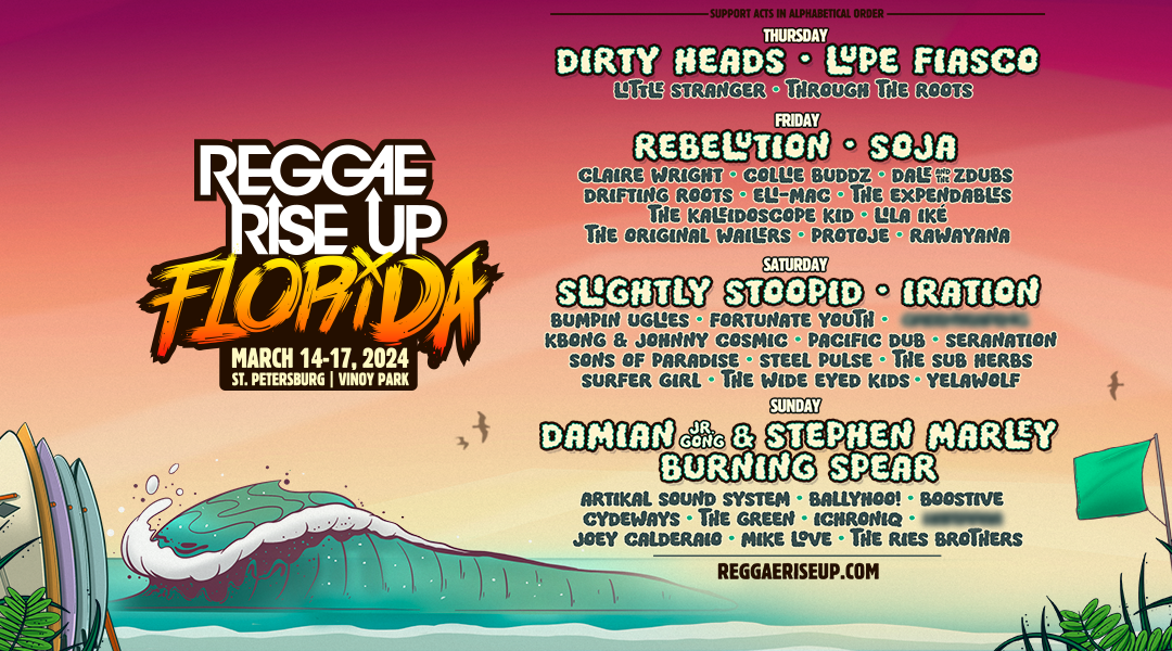 Reggae Rise Up Florida announces the St. Petersburg lineup for 2024