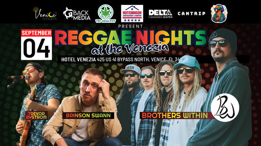 Reggae Nights at the Venezia with Brothers Within, Brinson Swann, and Trevor Bystrom on September 4, 2025, at the Hotel Venezia in Venice, Florida